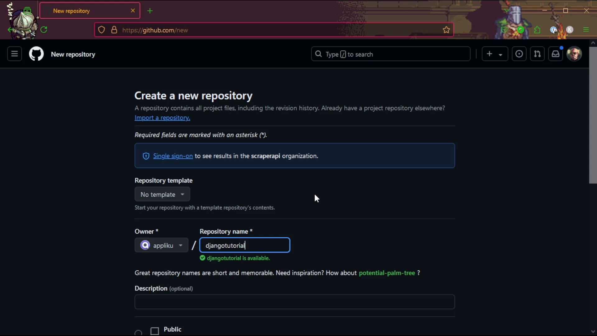 Create GitHub repository